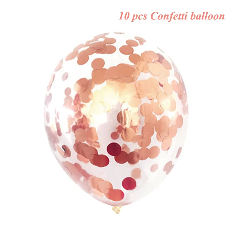 Розовое золото Тема воздушный шар алмаз квадратный шампанское фольга воздушные шары для свадьбы вечеринки декор латексные шары для дня рождения украшения - Цвет: 10pcs confetti ball