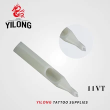 YILONG 50 шт. 11VT одноразовые татуировки Советы Белый Цвет 11VT Советы Предварительно стерилизованный наконечник сопла для иглы татуировки