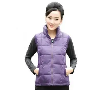 

Pop Girl Autumn Winter Leisure Sleeveless Vest Women Spring Vest Coat Jacket White Blue Yellow Candy Color Vest L-2XL