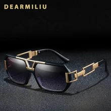 DEARMILIU, женские поляризованные солнцезащитные очки, для девушек, для вождения, золотые, негабаритные, квадратные, солнцезащитные очки, UV400, Gafas De Sol, оттенки для женщин