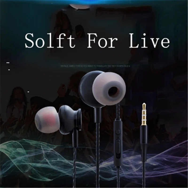 

Earphones 5 Colors With Built-in Microphone 3.5mm In-Ear Earphone For Smartphones For iphone for Samsung