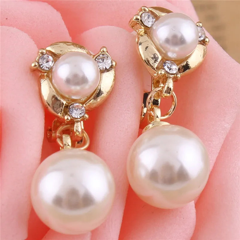 pearl drop earrings no ear hole  (3)