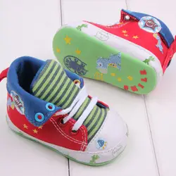Милый мультфильм печатных для маленьких мальчиков Обувь для девочек Высокая обувь Повседневное противоскользящие малыша тапки Обувь для