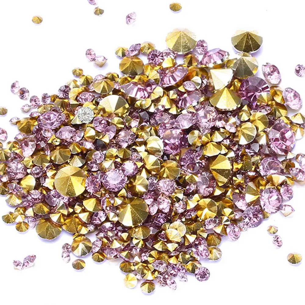 Оптовая продажа светло фиолетовых смоляных стразов с острым носком клей на Beads2 8mm