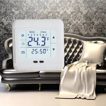 1pc Home Thermoregulator Touch Screen Heating Temperature Controller Heating Thermostat for Warm Floor Electric Heating System eu programmable touch screen electric floor heating thermostat wiht double sensor