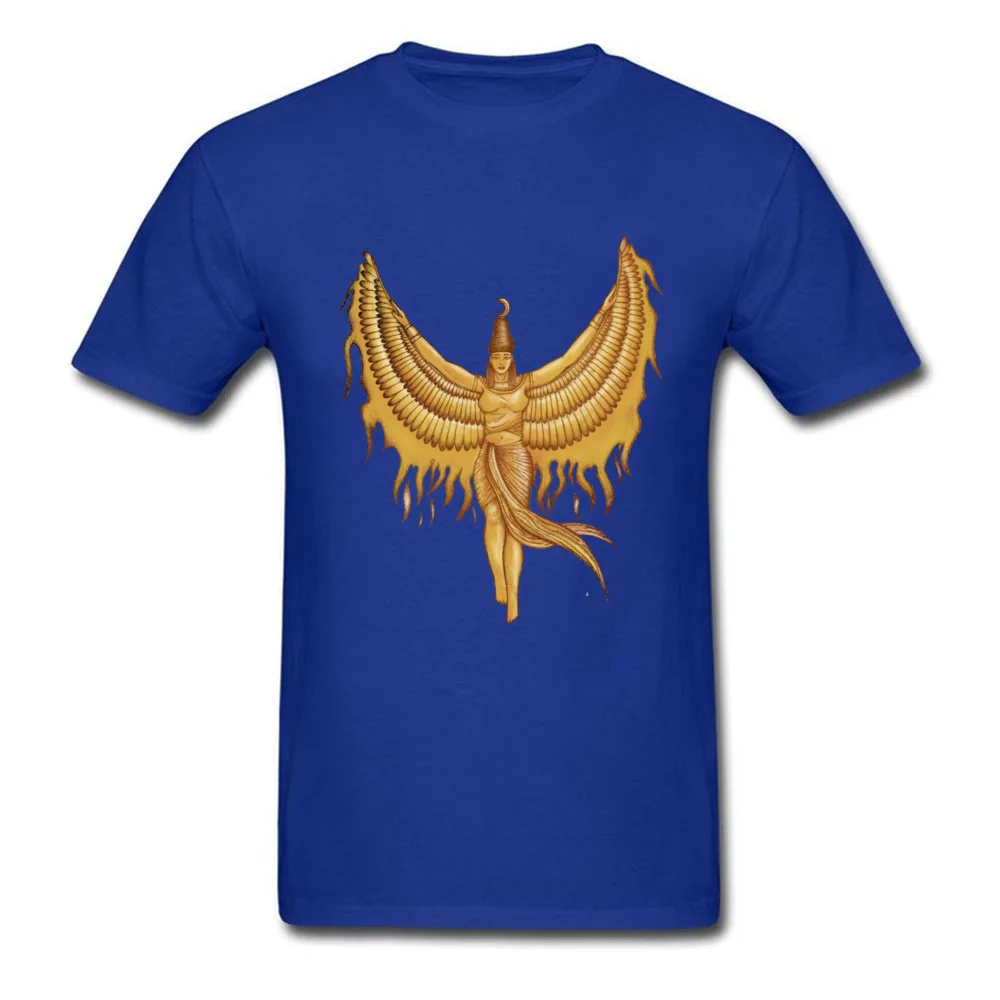 Isis Goddess Egypt with wings of the legendary bird Phoenix_blue