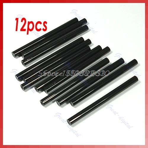 1Set 12Pcs Hair Extensions Keratin Human Glue Stick Black #E207Y# Hot Sale