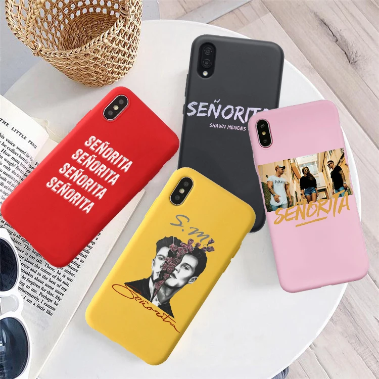 

Shawn Mendes Camila Cabello senorita Colored soft silicone Phone Case for iPhone 5 6 7 8 8plus x XS xsmax 11 Pro