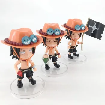

3pcs/lot One Piece Luffy Roronoa Zoro Q Version Cute Anime Action Figure Car doll Collection Model toy Christmas gift for Child