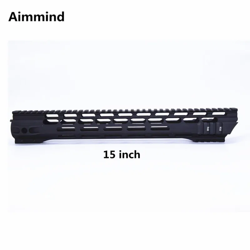 15-дюймовый M-LOK handguard M4 Free Float Super Slim M16 AR15 Handguard Quad Rail W/ Barrel Nut | Спорт и развлечения