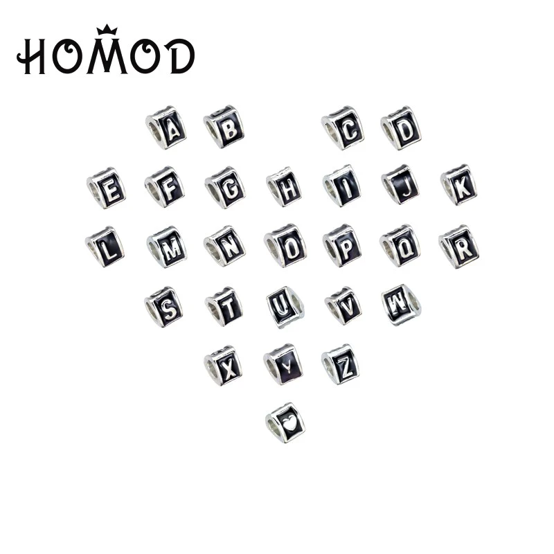 

SPINNER Funny Alphabet Letters Charm Beads Fit Pandora Bracelet for Women DIY Beads Jewelry Making