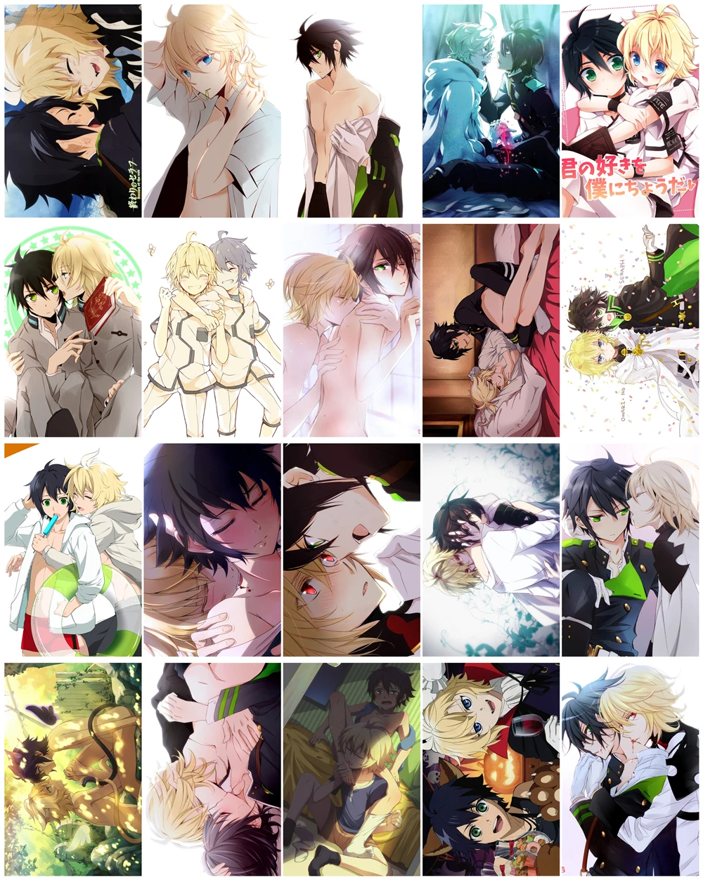 20 шт. один комплект Owari no Seraph Of The End Аниме Манга карты Пастер IC наклейки A004|Наклейки