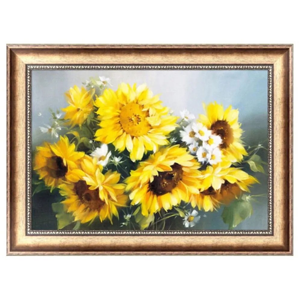 

DIY 5D Sunflower Diamond Embroidery Painting Cross Crafts Stitch Kit Home Decor 35cm*25cm