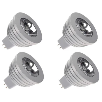 

4X MR16 3W RGB LED Bulb Lamp With Remote Control 16 Colors 12V