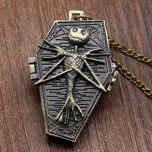2016 New Arrival Nightmare Before Christmas Quartz Pocket font b Watch b font Gothic Burton Retro