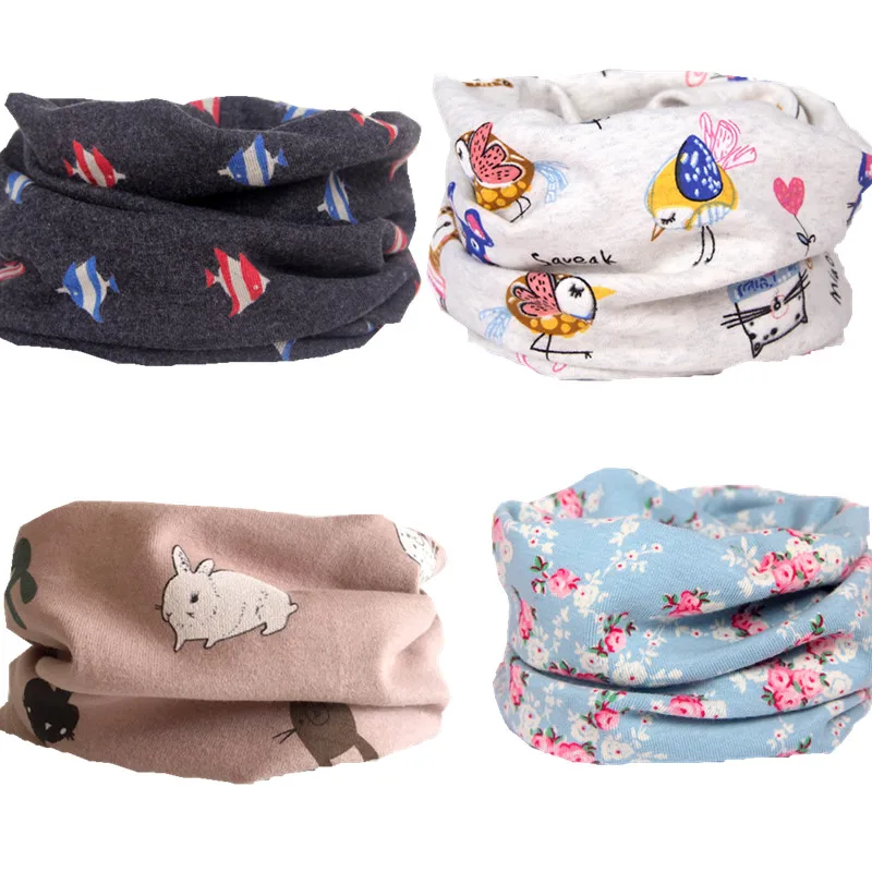 

new winter cartoon baby scarf bunny strip berry bear dots kids o ring collars boy's girl's neck wear scarves wraps accessories