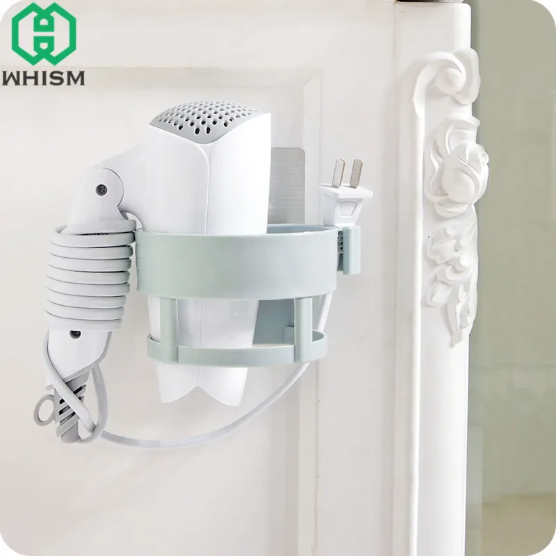 WHISM البلاستيك مجفف الشعر حامل متعددة الوظائف لاصق مُجفف شعر المنظم سلس الحمام رفوف الفضاء التوقف التخزين رف WHISM البلاستيك مجفف الشعر حامل متعددة الوظائف لاصق مُجفف شعر المنظم سلس الحمام رفوف الفضاء التوقف التخزين رف