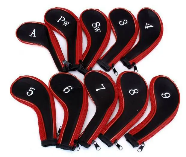 

10pcs Club Iron Headcover Head Cover Sleeve Protect Case For Golf bulb