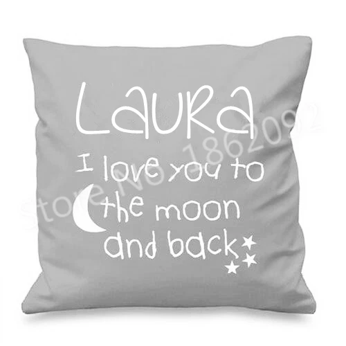 Чехол для подушки с надписью I Love You To The Moon and Back|cushion cover|quote throw pillowsthrow pillow cases |