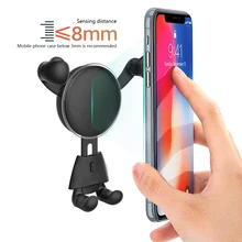 X8 10 Вт автомобильное беспроводное зарядное устройство Автомобильный гравитационный держатель для телефона Подставка на вентиляционное отверстие для iPhone 11 pro X XS Max Xr 8 Plus samsung S10 S9