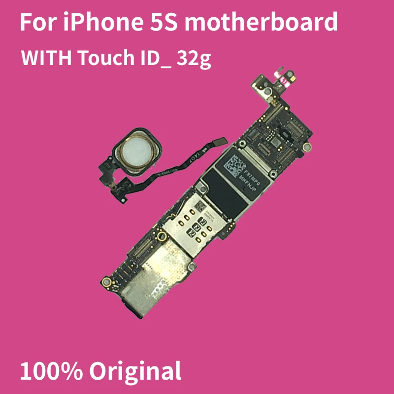 For iPhone 5S WITH Touch ID Motherboard Unlocked Working