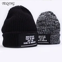 TEQING Новая мужская и wo мужская Шапочка с буквенным бантом, вязаная шапка, модная теплая зимняя шапка,, H-75
