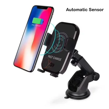 

Car Mount Qi Wireless Charger For iPhone X/8 Smart Clip Fast Wireless Charging Stand For Samsung Galaxy S9/S9+ S8 Note 8