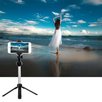 

Pocket Tripod Selfie Stick Bluetooth Control Remote 360 Rotation Extendable Monopod tripode for iPhone/Android Phone