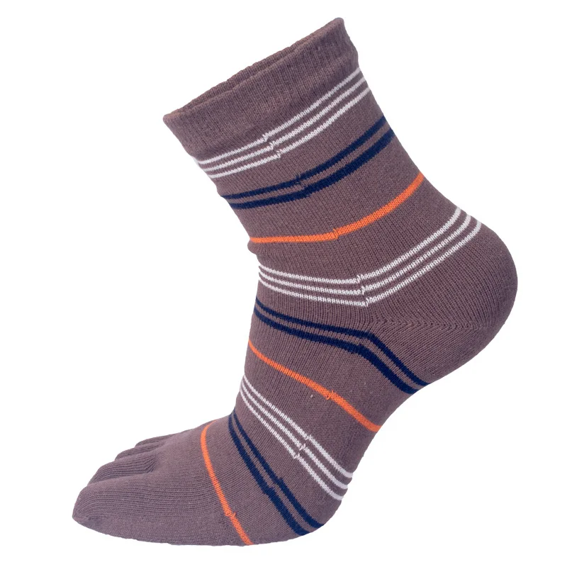 5pair/lot Men Toe Socks luxury Brand new Classical stripe socks for men