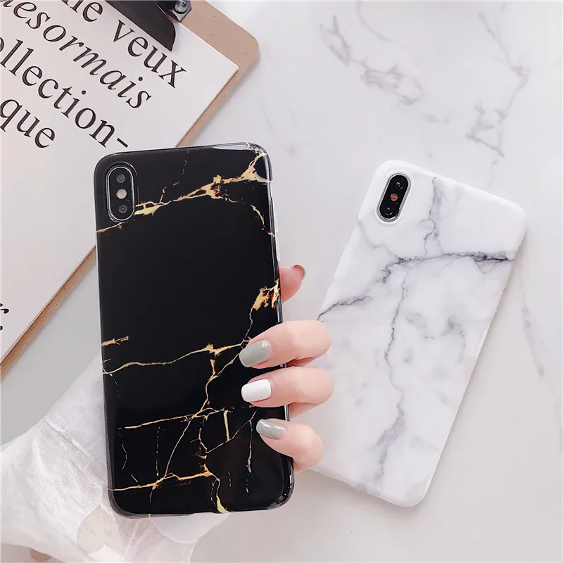 

Granite Marble case For Iphone 7 8 6 6s Plus for iphone X XS Max XR case soft tpu case Protective Fundas Capa