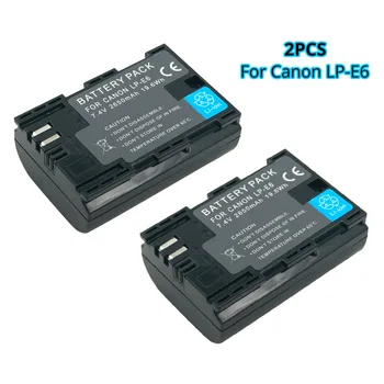 

2650mAh 7.4V LP-E6 LPE6 LP-E6N Digital Battery for Canon EOS 5DS 5D Mark II Mark III 6D 7D 60D 60Da 70D 80D DSLR EOS 5DSR