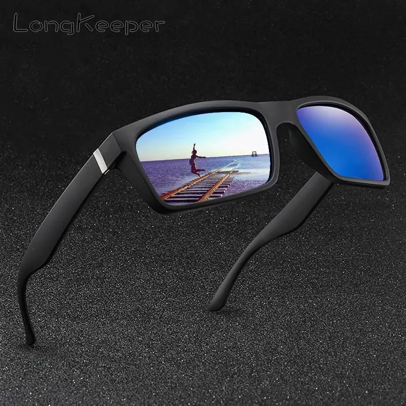 

LongKeeper New Brand Polarized Sunglasses Men Square Mirror Fashion Driving Goggles Women Male Night Vision UV400 Oculos de sol