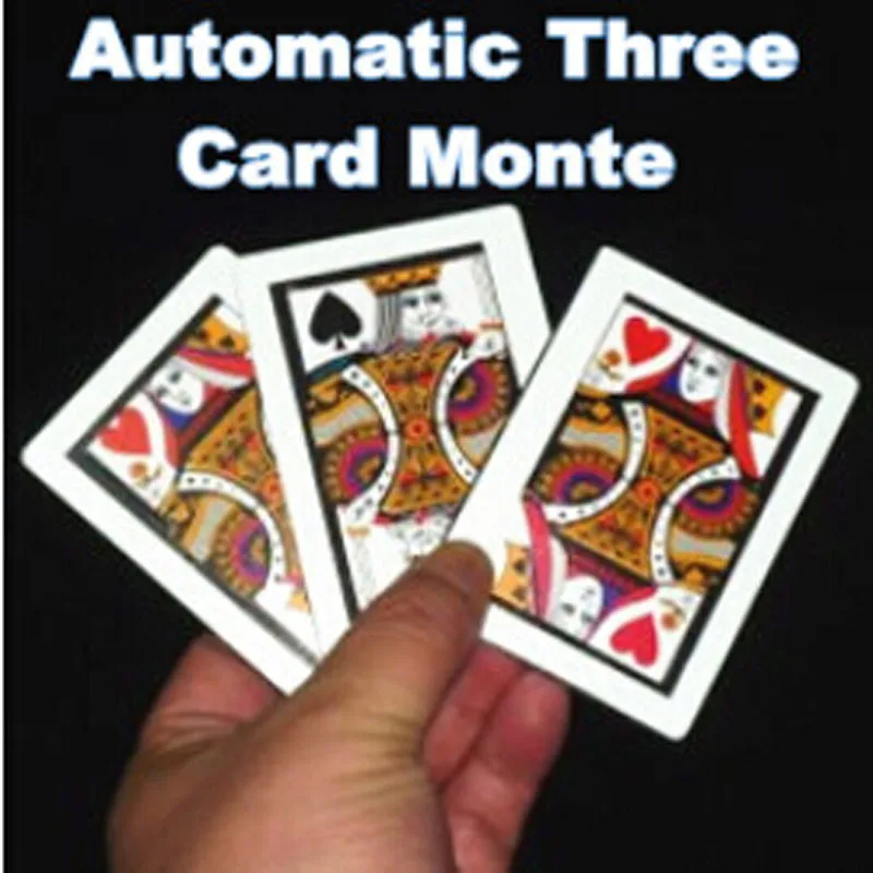 3pcs lot Automatic Three Card Monte Poker Size 8 8x6 4cm Magic Tricks Card Props Close