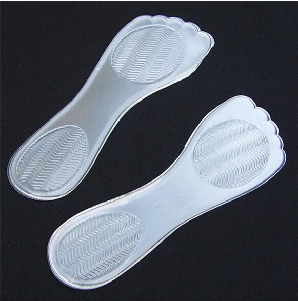 1 Pair High quality Transparent Feet Care Massaging Silicone Gel Insoles Arch Support Non-Slip Feet Massager Insoles