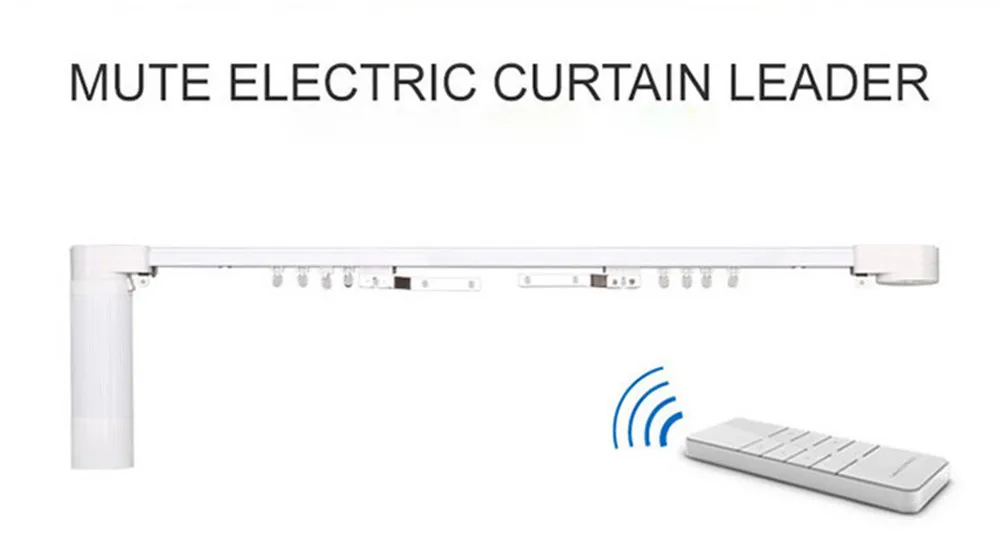 Dooya Fine Quality Electric Super Quiet Curtain Track,Auto Motorized Track Far Remote Control Electric Curtain Motor,Customerize motorized curtain track, smart home-1