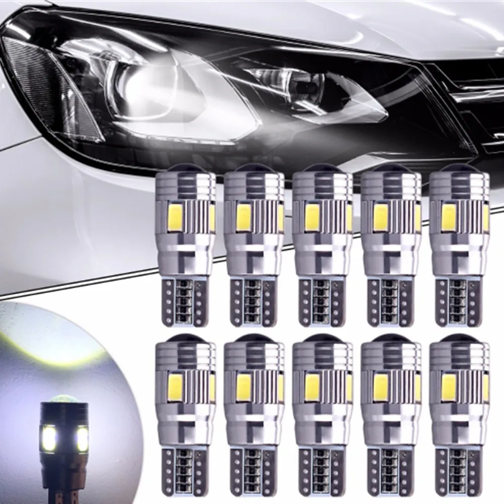 

10PCS Car-styling T10 LED W5W 6SMD 5630 For Mitsubishi Asx Lancer 10 Outlander Pajero Sport 9 L200 Colt Carisma Galant Grandis