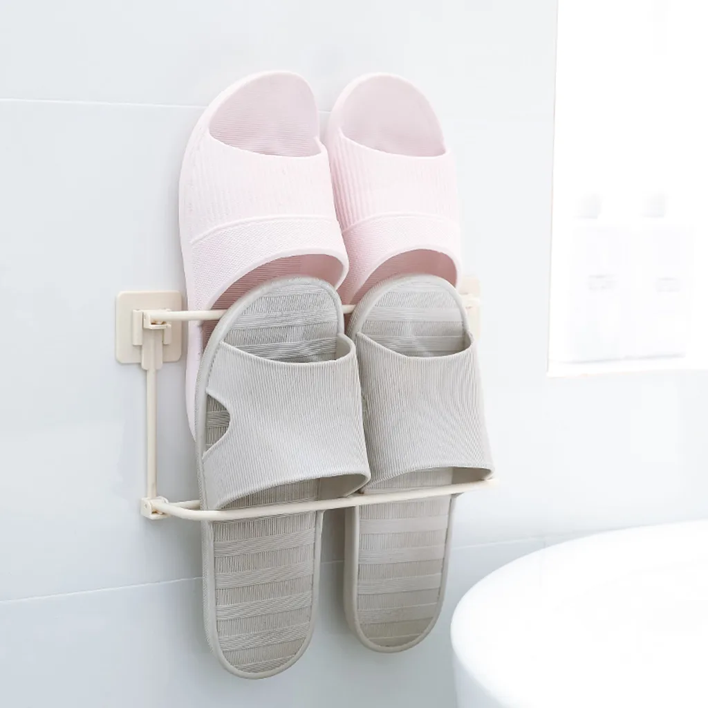 

ISHOWTIENDA 2019 Storage Holder Home Plastic Wall Hanging Hanger Slippers Shelf Storage Organizer Hot sale