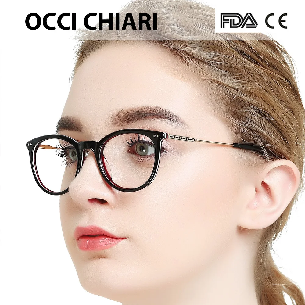 Маленькая оправа glassesOCCI CHIARI женские прозрачные линзы близорукость оптические очки ацетат очки по рецепту очки W-CAMPE