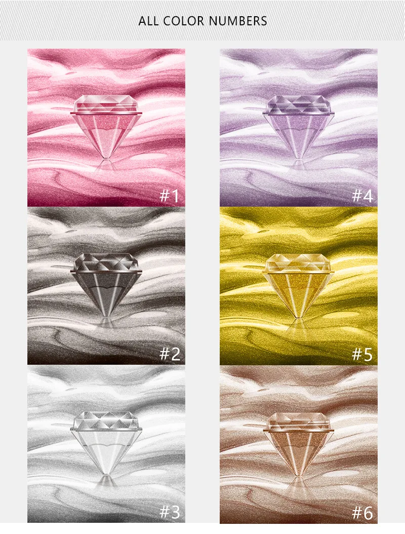 Бренд 6 цветов желе одной тени для век Гель Shimmer Highligh Glow косметика для глаз крем алмазные блестящие тени для глаз с металлическим отливом