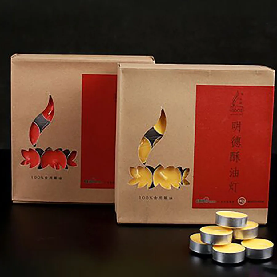

Ghee Butter Candle Natural Colorful Red Wax Aromatherapy Floating Candles Scented Candle Wick Photophore Yellow Candles 30C0014