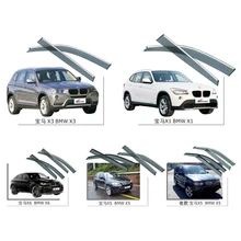For BMW X1 X3 X5 X6 2008-2017 Window Visors Awnings Shelters Rain Sun Deflector Guard Vent Protector Covers 4Pcs Car Accessories