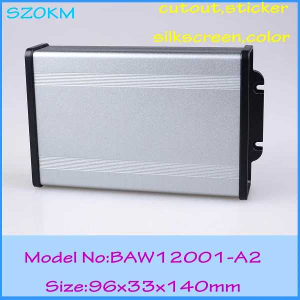 

1 piece free shipping electronic 2014 new aluminum enclosure box for electronics 96x33x140 mm aluminum project box