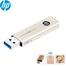 Hp X796W флэш-накопитель USB 3,1 металлический матовый флеш-накопитель 32G 64G 128G 256G 512GB карта памяти U диск для ПК