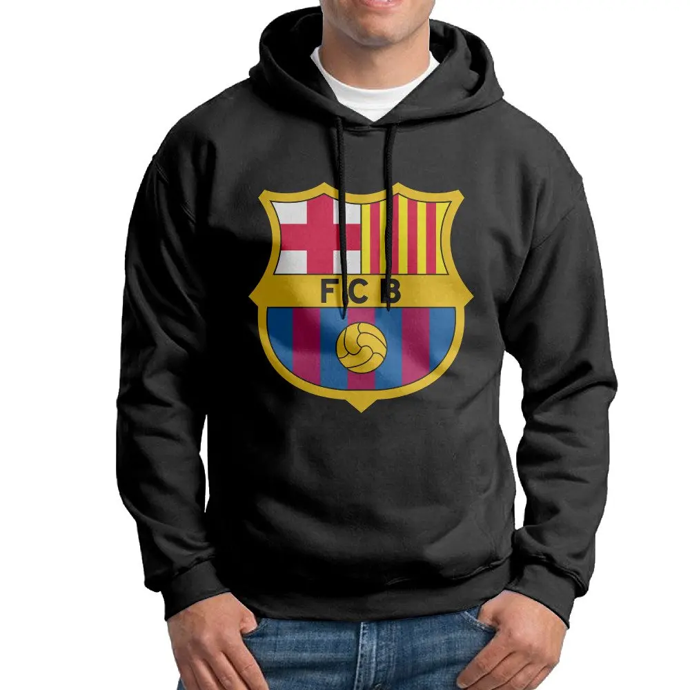 

Barcelona 2019 logo hooded men's black sweatshirt hoodie