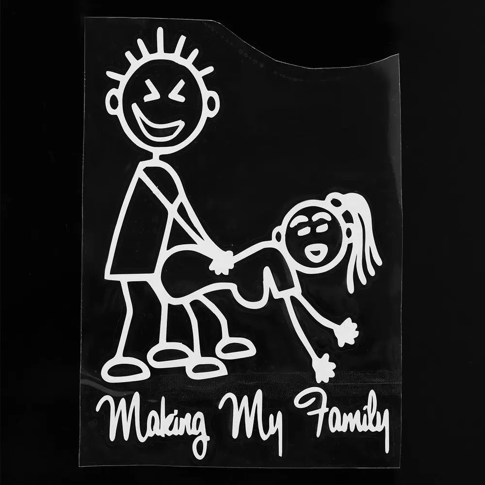 SEKINNEW 1 шт. забавная виниловая наклейка с надписью Making My Stick Family дрейф Jdm евро