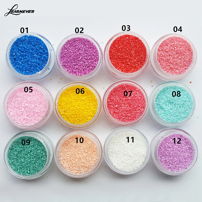 

LEARNEVER Colorful Acrylic Powder Nail Art Dust Powder Decoration for Nail Powder Nail Sand M02592