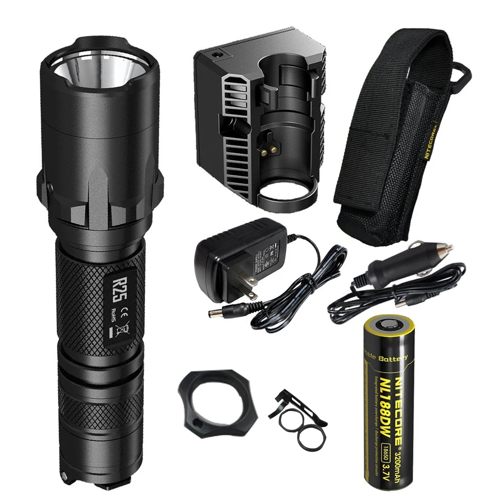 NiteCore R25 800 люмен перезаряжаемый светодиодный тактический фонарик с батареей