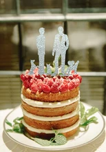 Western Vintage Customized Cake Decorating Tools Fashionable Wedding Decoration Modern Personalized Bride And Groom Cake Toppers