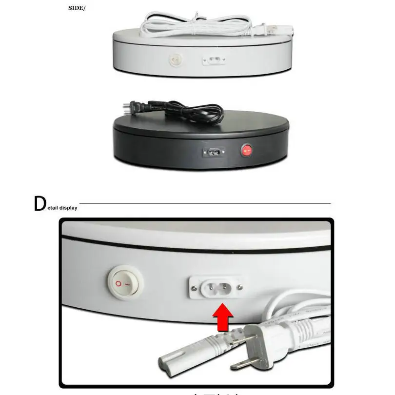 HQ W3 300X60 мм электрическая автоматическая вращающаяся Поворотная подставка для ювелирных изделий поворотная пластина с предохранителем FCC