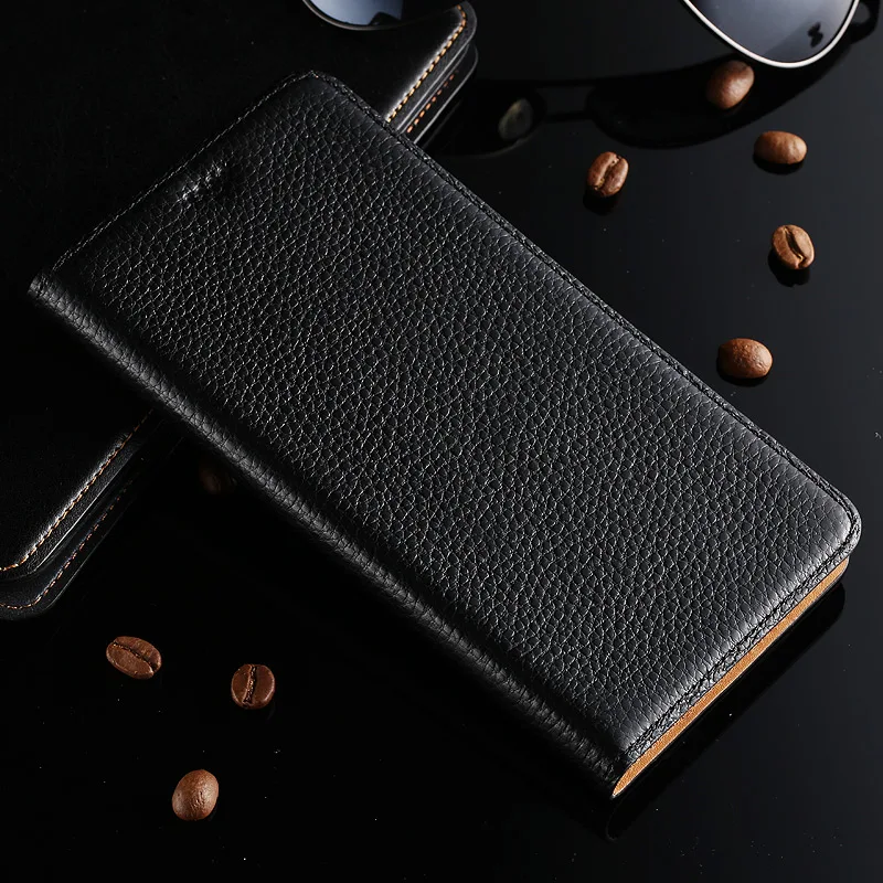 Чехол для Meizu meilan примечание 6/Meizu M6 Примечание Пояса из натуральной кожи магнитный стенд флип чехол телефона+ подарки - Цвет: Черный